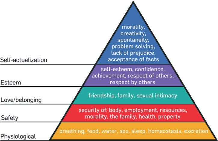 Maslow's hierarchy of needs.