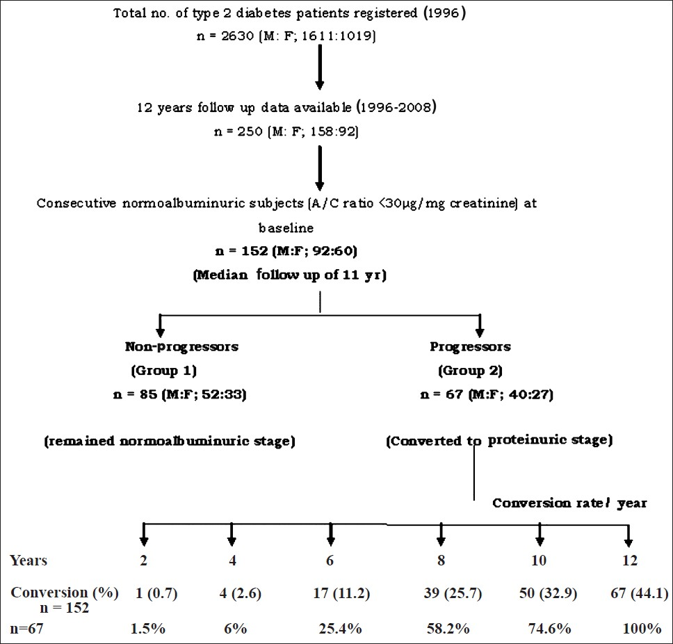 Flow chart showing the patients’ recruitment and conversion rate.