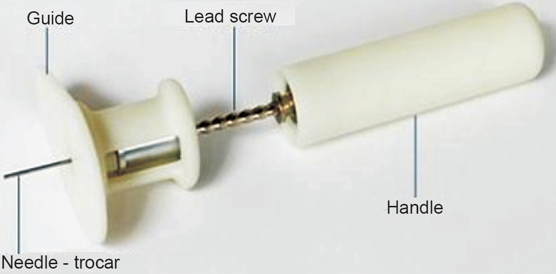 Intraosseous (IO) device and its various parts.