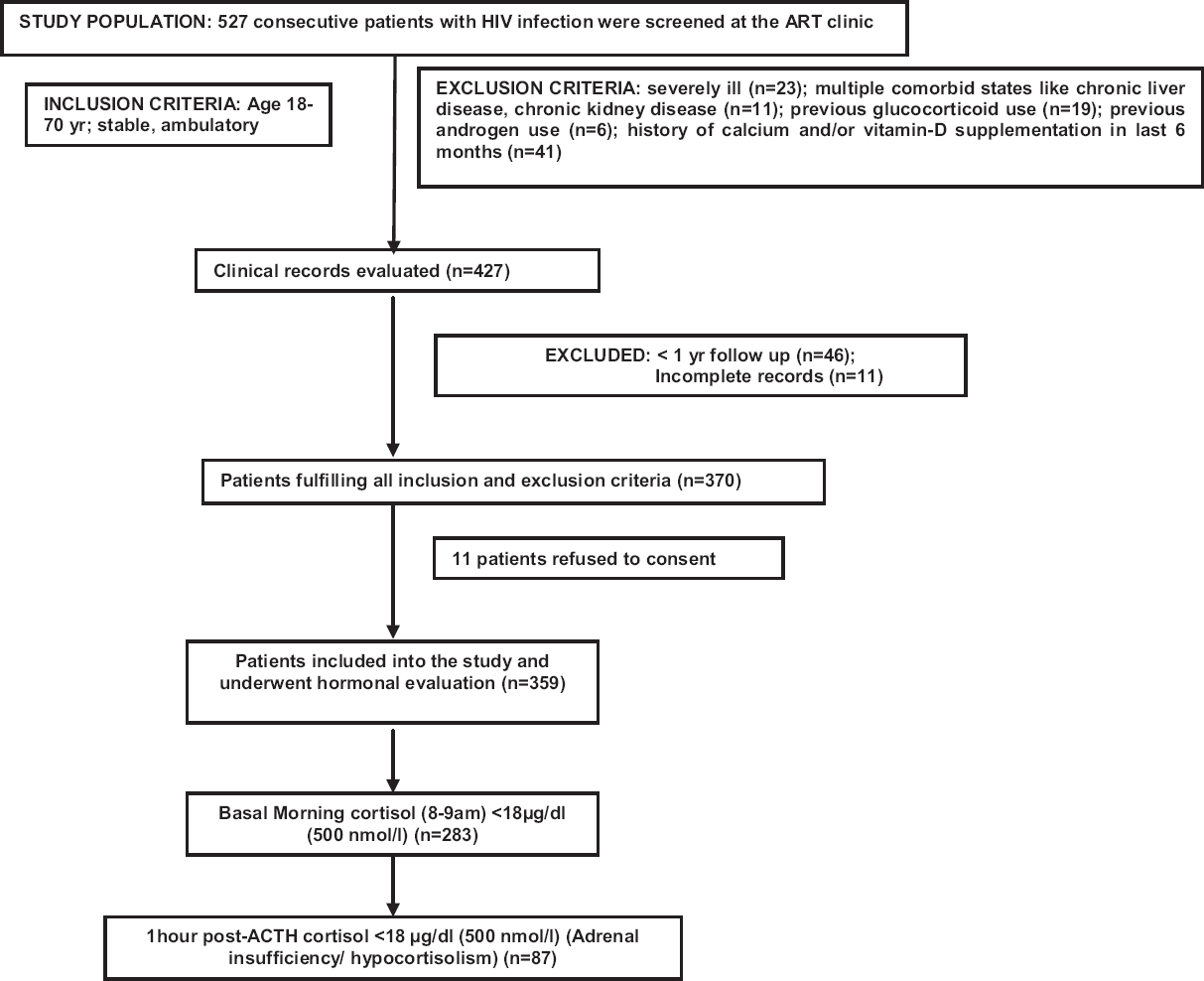 Flowchart elaborating the study protocol and flow of patients.