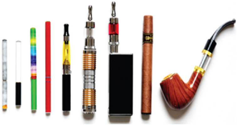 Various types of electronic nicotine delivery systems devices. Source: Ref. 1
