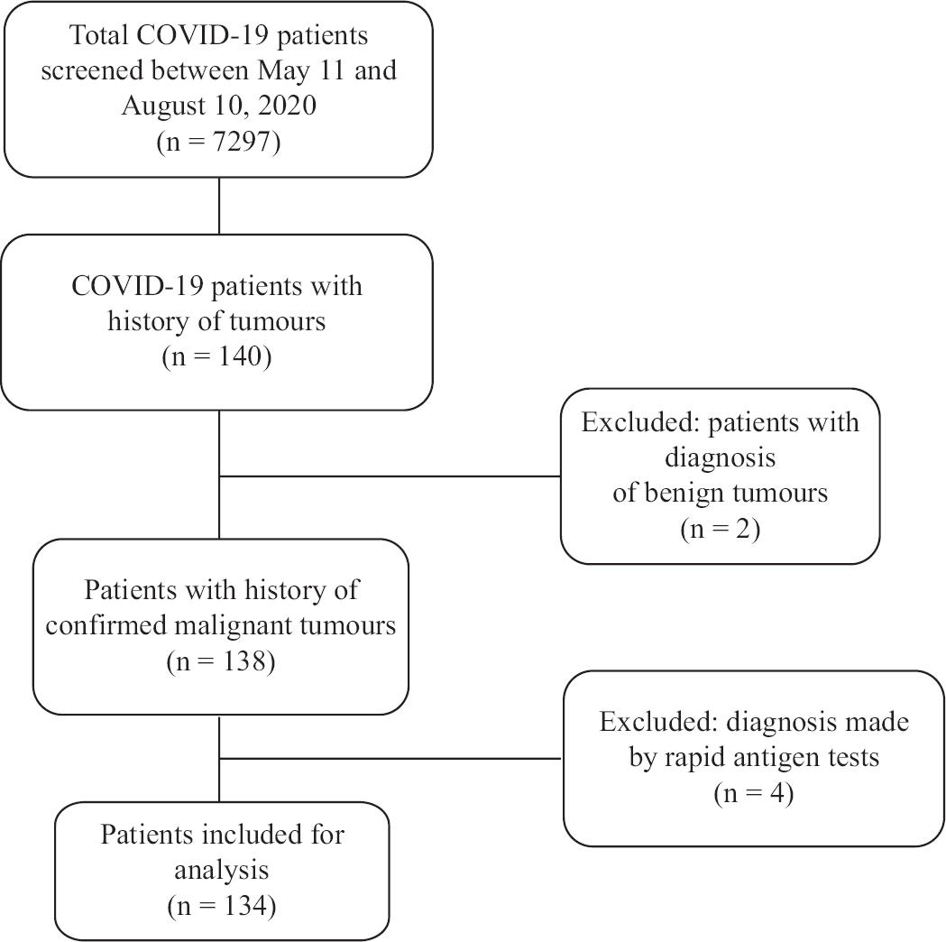 Flowchart showing patient profile and screening.