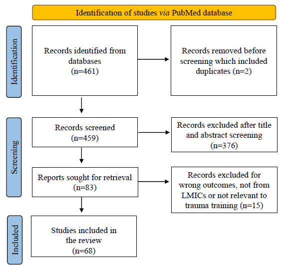 PRISMA flowchart for inclusion. LMICs, low- and middle-income countries.